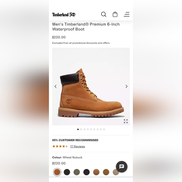 Men's Timberland 6-Inch Waterproof Boot - Picture 7 of 7